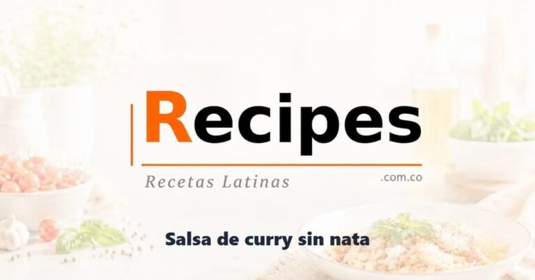 Salsa de curry sin nata