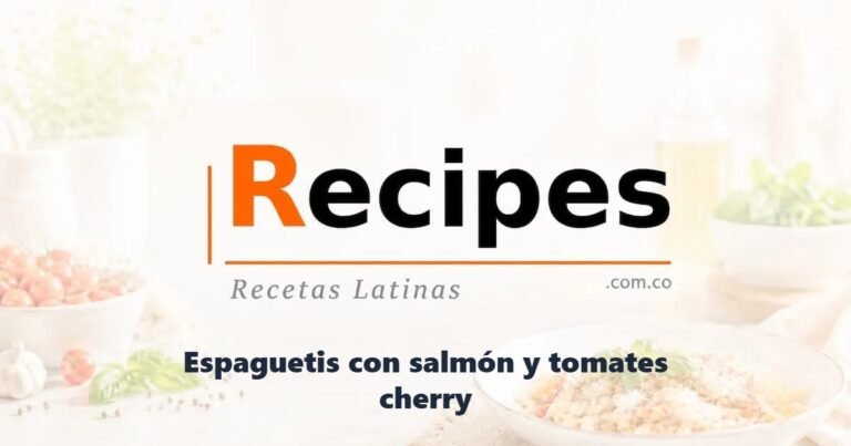 Espaguetis con salmón y tomates cherry
