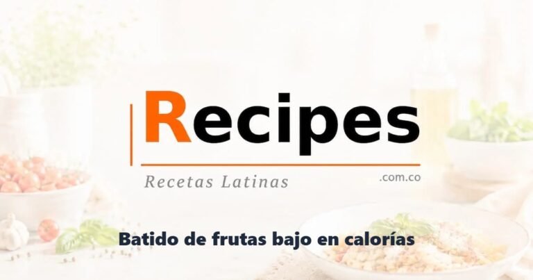 Batido de frutas bajo en calorías