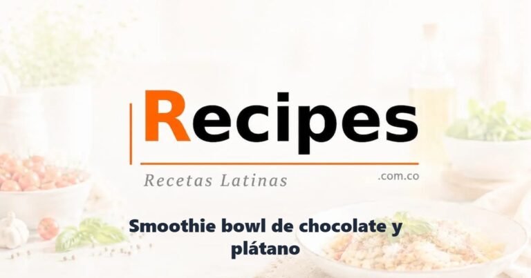 Smoothie bowl de chocolate y plátano