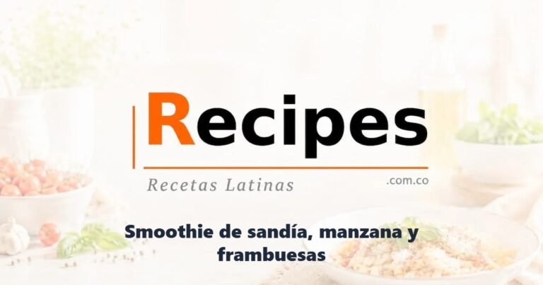 Smoothie de sandía, manzana y frambuesas