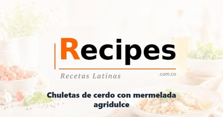 Chuletas de cerdo con mermelada agridulce