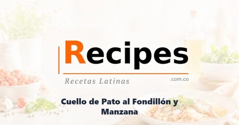 Cuello de Pato al Fondillón y Manzana