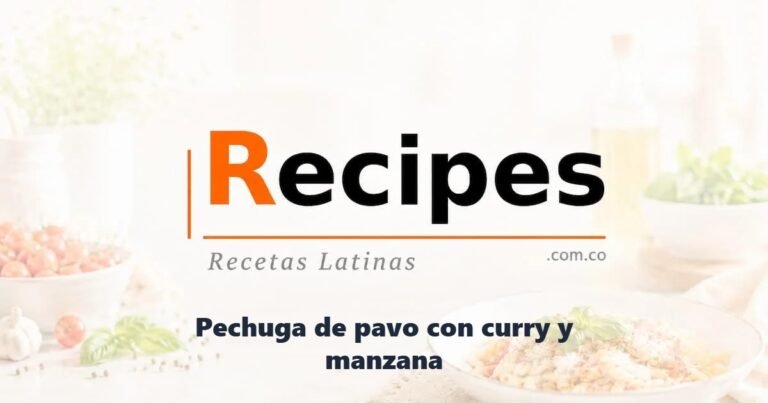 Pechuga de pavo con curry y manzana