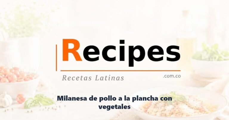 Milanesa de pollo a la plancha con vegetales