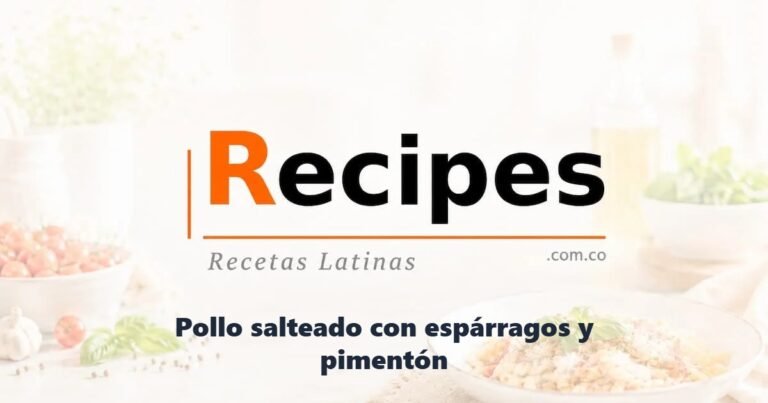 Pollo salteado con espárragos y pimentón